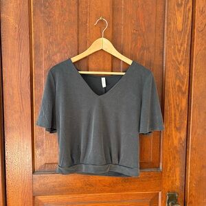 Gentle Fawn Charcoal V-Neck Short Sleeve Top